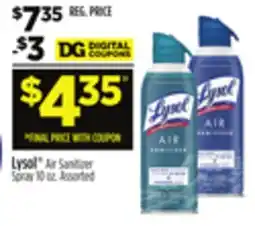 Dollar General Lysol Air Sanitizer Spray offer