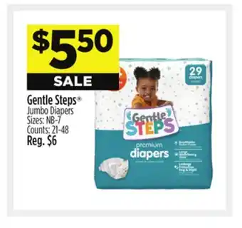 Dollar General Gentle Steps Jumbo Diapers offer