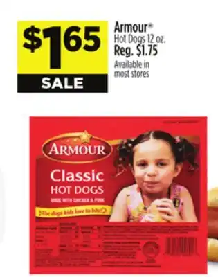 Dollar General Armour Hot Dogs offer
