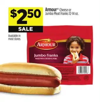 Dollar General Armour Cheese or Jumbo Meat Franks offer