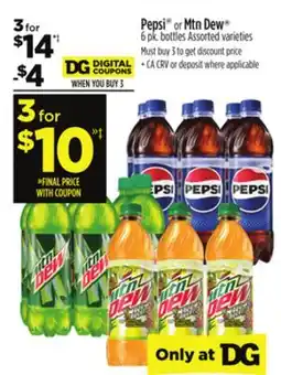 Dollar General Pepsi or Mtn Dew offer
