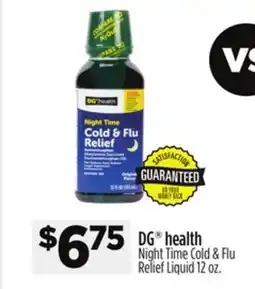 Dollar General DG health Night Time Cold & Flu Relief Liquid offer