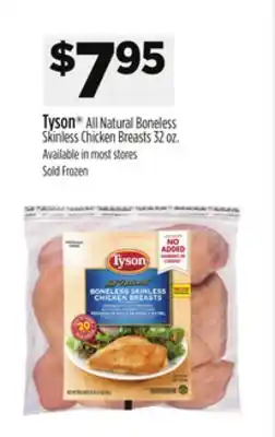 Dollar General Tyson All Natural Boneless Skinless Chicken Breasts offer