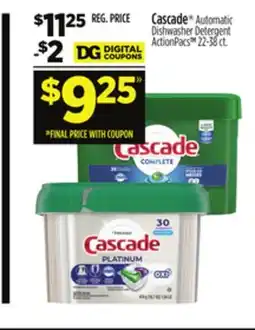 Dollar General Cascade Automatic Dishwasher Detergent offer