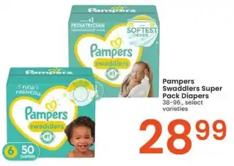 Albertsons Pampers Swaddlers Super Pack Diapers offer