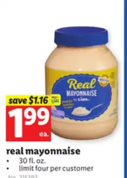 Lidl real mayonnaise offer