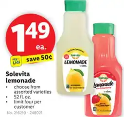 Lidl Solevita lemonade offer