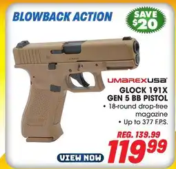 Big 5 Umarex Glock 19X Gen 5 BB Pistol offer