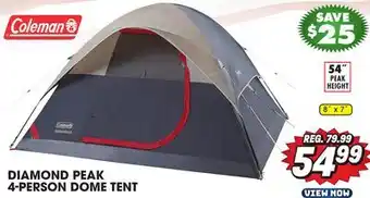 Big 5 Coleman Diamond Peak 4-Person Dome Tent offer