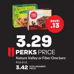 Hy-Vee Nature Valley or Fiber One bars offer
