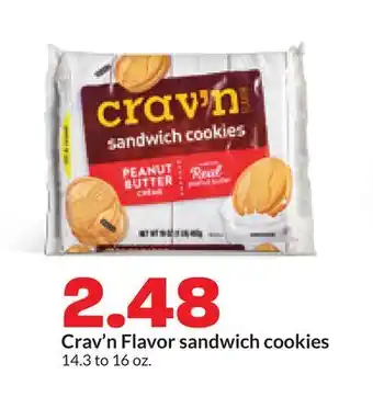 Hy-Vee Crav'n Flavor sandwich cookies offer