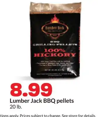 Hy-Vee Lumber Jack BBQ pellets offer