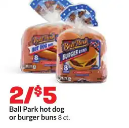 Hy-Vee Ball Park hot dog or burger buns offer