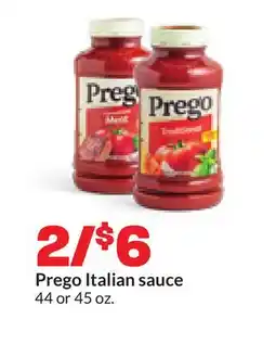 Hy-Vee Prego Italian sauce offer