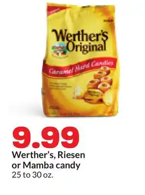 Hy-Vee Werther's, Riesen or Mamba candy offer