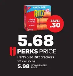 Hy-Vee Party Size Ritz crackers offer