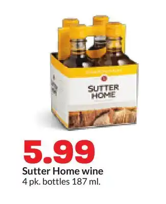 Hy-Vee Sutter Home wine offer