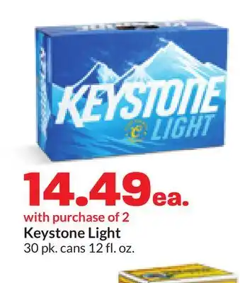 Hy-Vee Keystone Light offer