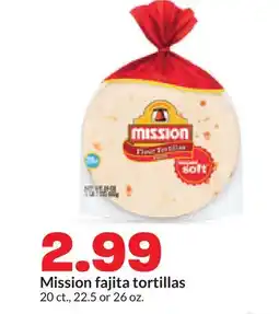 Hy-Vee Mission fajita tortillas offer