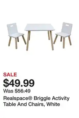 Office Depot Realspace Briggle Activity Table And Chairs, White offer