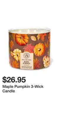 Bath & Body Works Maple Pumpkin 3-Wick Candle offer