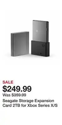 Game Stop Seagate Storage Expansion Card 2TB for Xbox Series X/S offer