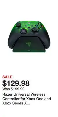 Game Stop Razer Universal Wireless Controller for Xbox One and Xbox Series X with Quick Charging Stand offer
