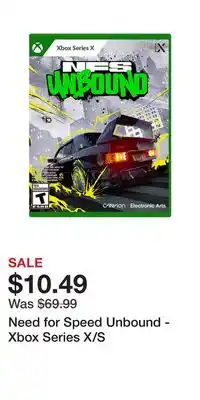 Game Stop Need for Speed Unbound - Xbox Series X/S offer
