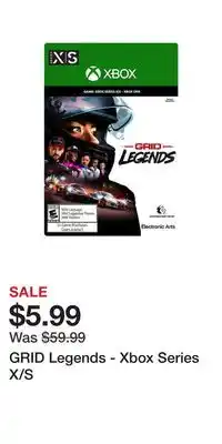Game Stop GRID Legends - Xbox Series X/S offer