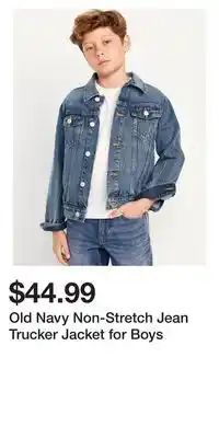 Old Navy Old Navy Non-Stretch Jean Trucker Jacket for Boys offer