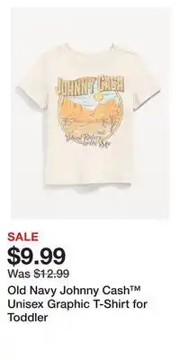 Old Navy Old Navy Johnny Cash Unisex Graphic T-Shirt for Toddler offer