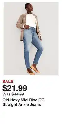 Old Navy Old Navy Mid-Rise OG Straight Ankle Jeans offer