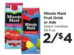 Food 4 Less Minute Maid Fruit Drink or Ade offer