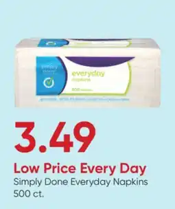 Stater Bros Simply Done Everyday Napkins offer
