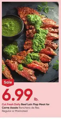 Stater Bros Beef Loin Flap Meat for Carne Asada offer