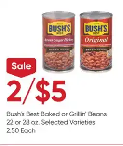 Stater Bros Bush's Best Baked or Grillin' Beans offer