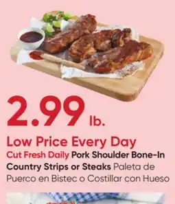Stater Bros Pork Shoulder Bone-In Country Strips or Steaks offer