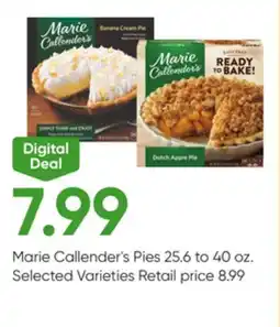 Stater Bros Marie Callender's Pies offer