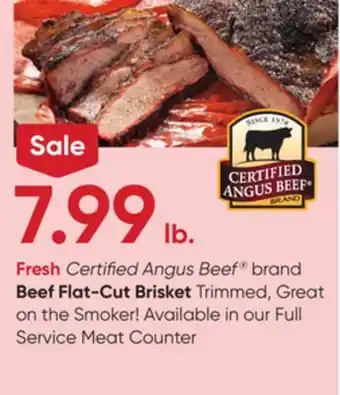Stater Bros Fresh Certified Angus Beef brand Beef Flat-Cut Brisket offer