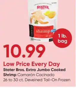 Stater Bros Stater Bros. Extra Jumbo Cooked Shrimp offer