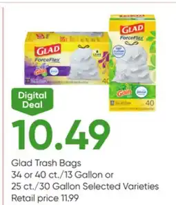 Stater Bros Glad Trash Bags offer