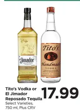 Food 4 Less Tito's Vodka or El Jimador Reposado Tequila offer