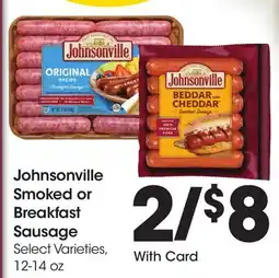 Ralphs Johnsonville Smoked or Breakfast Sausage offer
