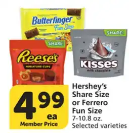 Vons Hershey's Share Size or Ferrero Fun Size offer