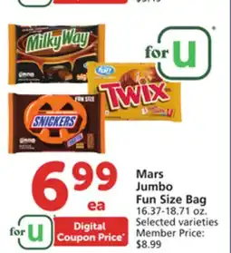 Vons Mars Jumbo Fun Size Bag offer