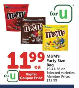 Vons M&M's Party Size Bag offer