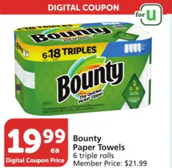 Vons Bounty Paper Towels offer