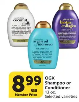 Vons OGX Shampoo or Conditioner offer