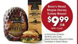Ralphs Boar's Head Maple Honey Turkey Breast offer