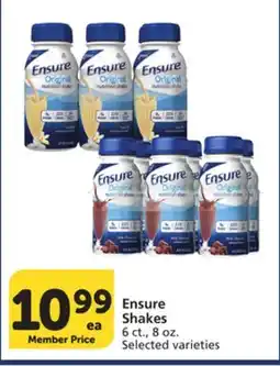 Vons Ensure Shakes offer